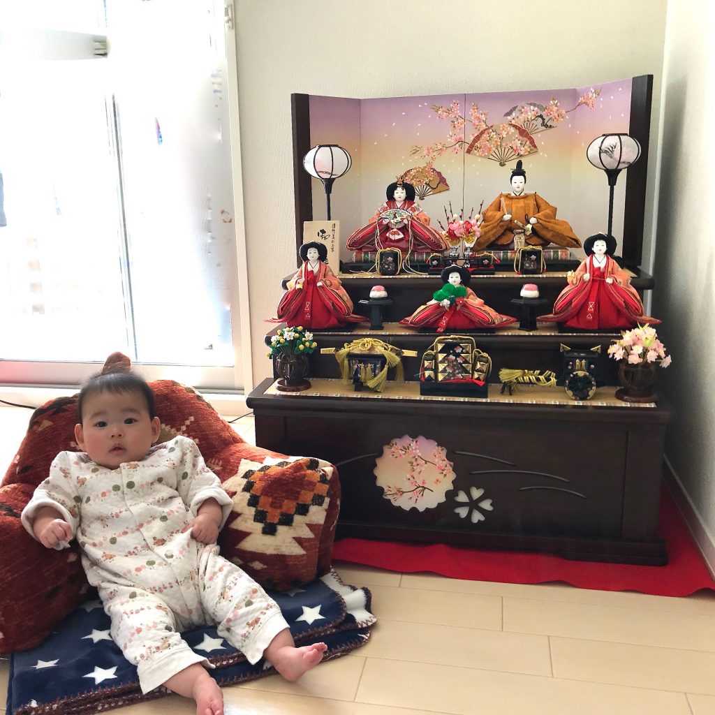 ひな人形　収納3段飾り