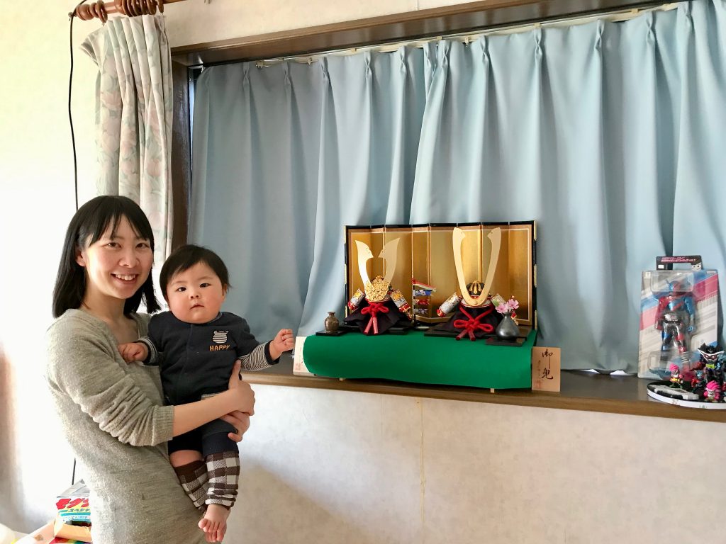 五月人形　端午の節句　兜　力石甲人　初節句　二人目　兄弟飾り